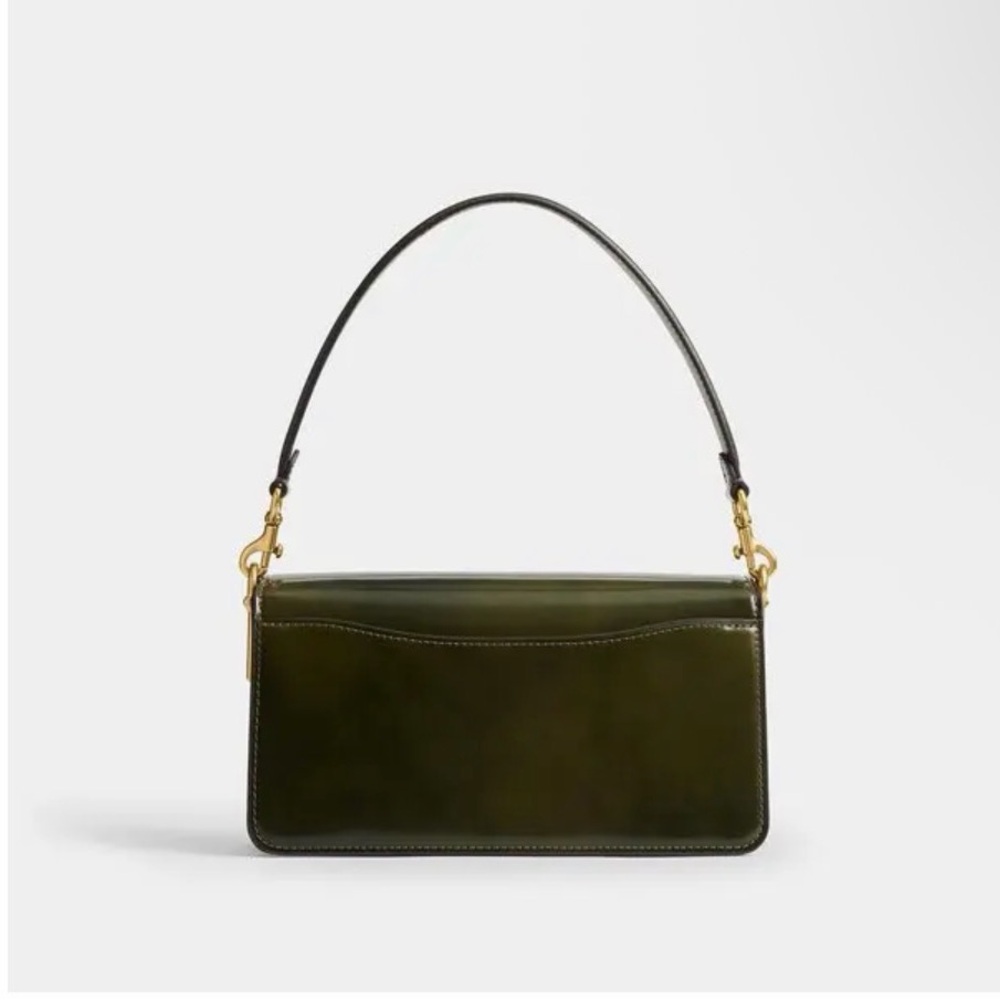 NWT Coach Olive Leather Shoulder Bag with Gold Accents - Picture 2 of 5